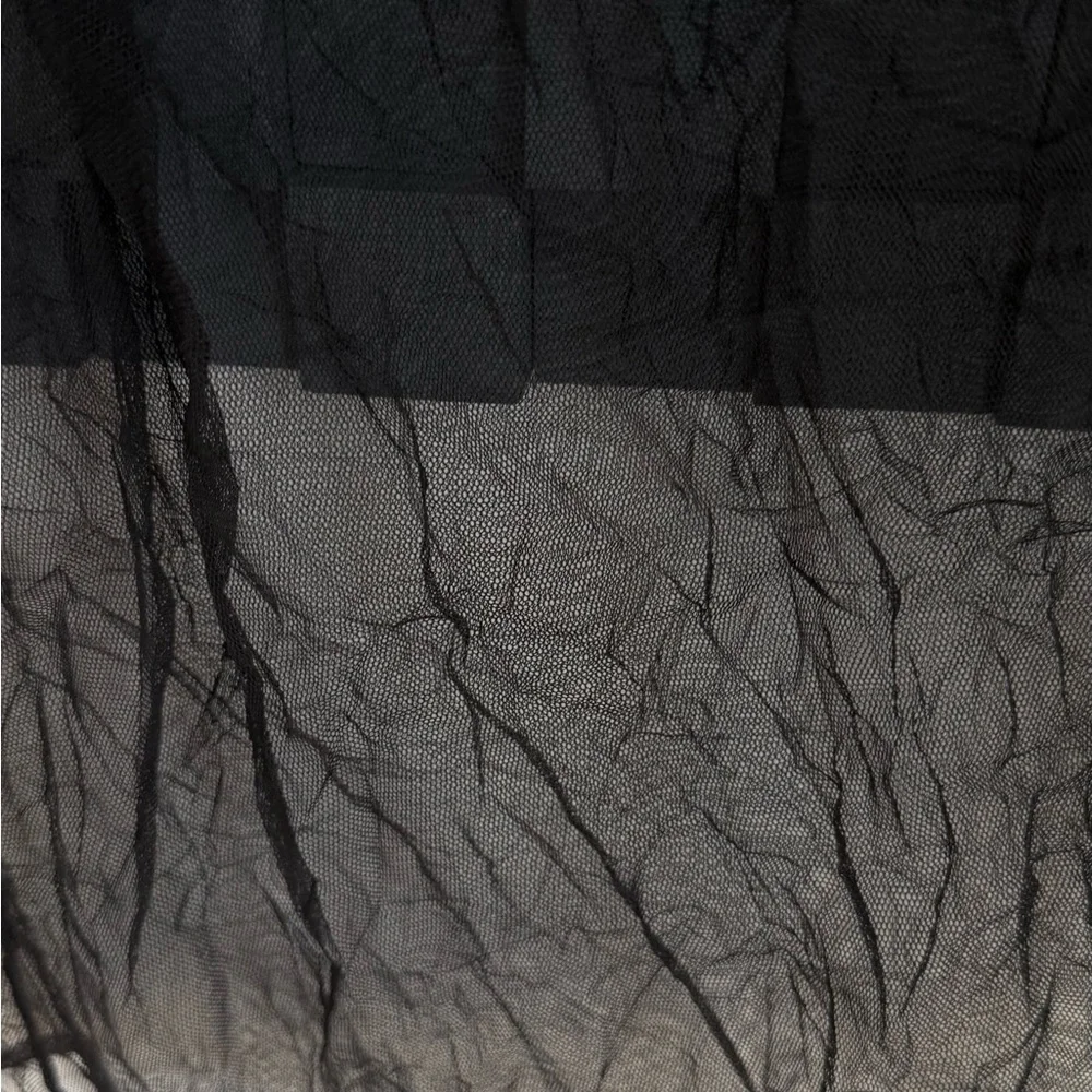 Zara Elegant Black Sheer Blouse - Picture 3 of 9